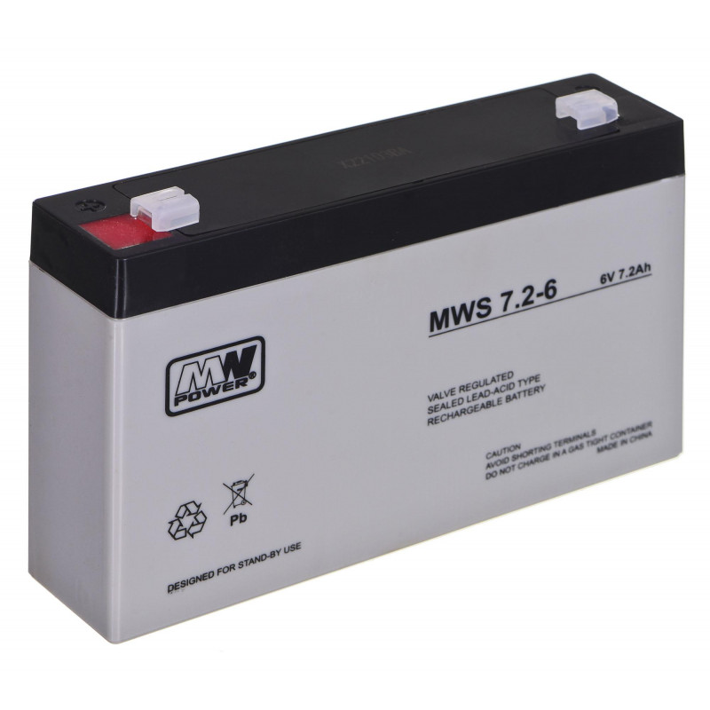 Akumuliatorius MW Power 7,2Ah 6V MWS VRLA