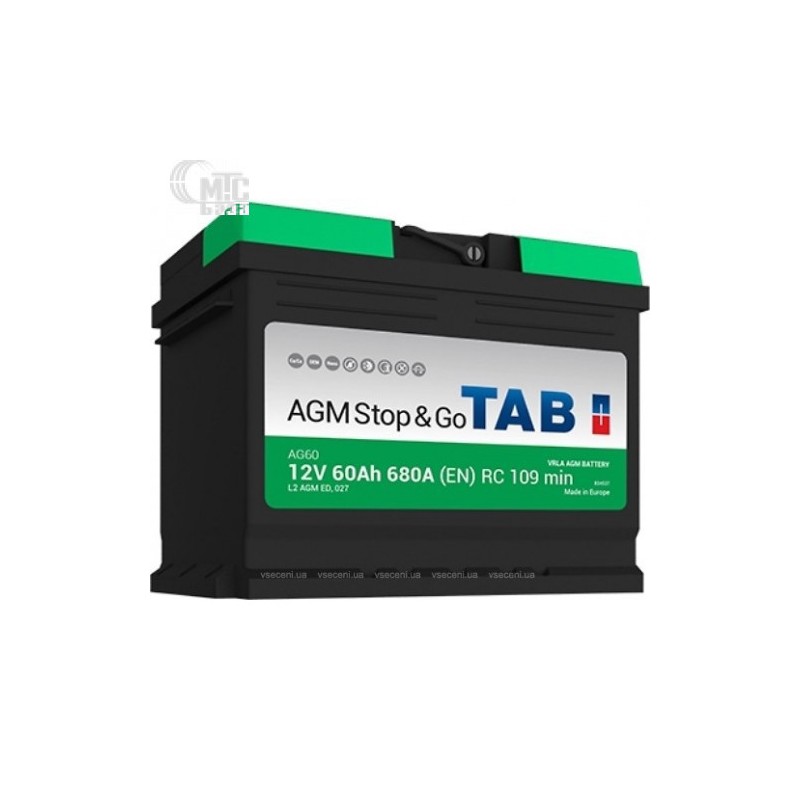 TAB AGM akumuliatorius 12V 60Ah 680A