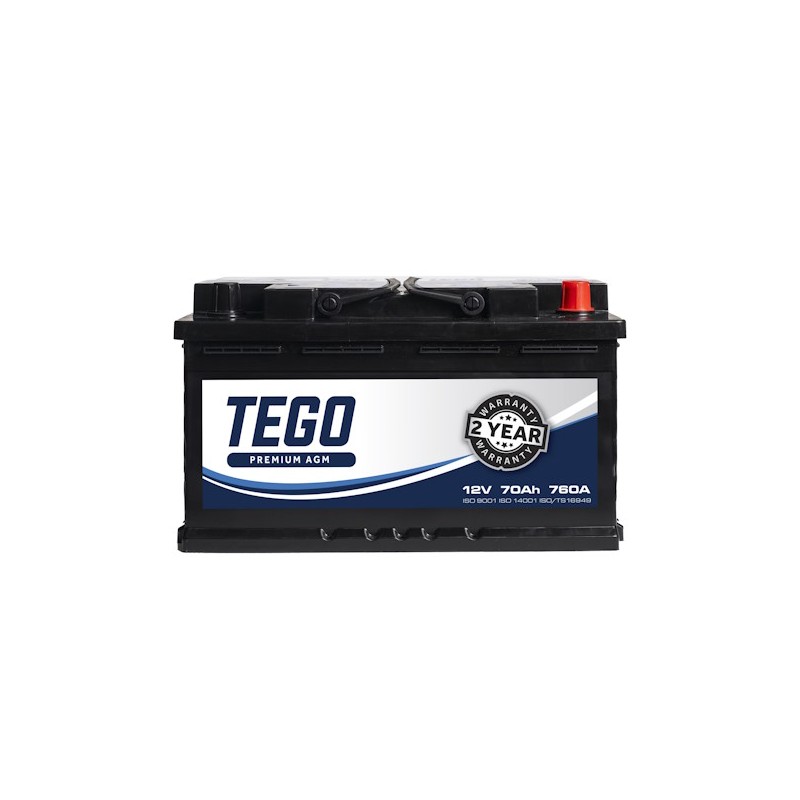 TEGO AGM akumuliatorius 12V 70Ah 760A